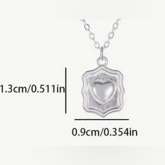 Sterling silver .925 Pendant Heart Necklace - Picture 5 of 5